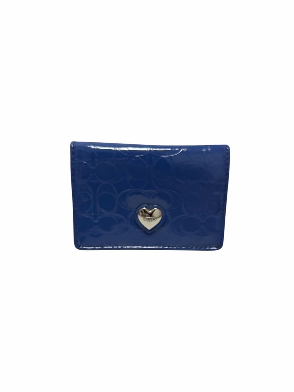 Coach Patent Royal Blue Leather Wallet